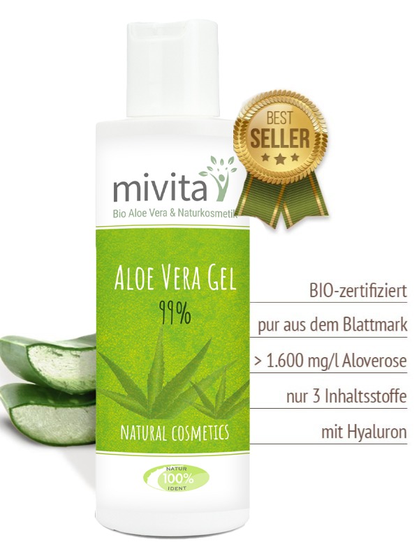 6x Bio Aloe Vera Direktsaft + 1 Gel 99%  von der Bio Farm Mallorca